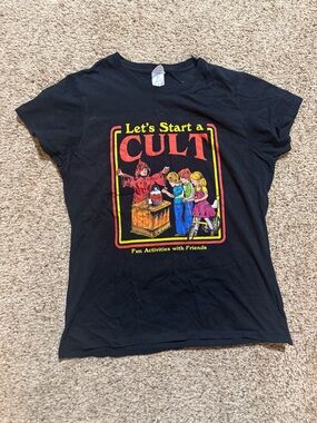 Let's Start a Cult Graphic Tee - Black - #39